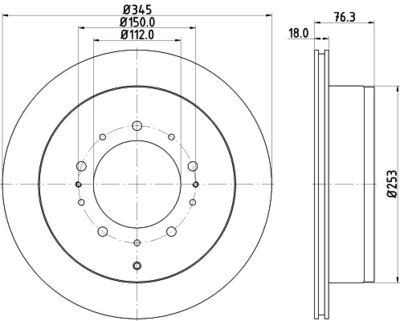 8DD355116331 HELLA Тормозной диск