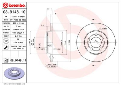 08914810 BREMBO Тормозной диск