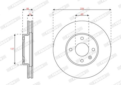 DDF2540C FERODO Тормозной диск