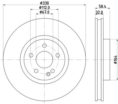 8DD355123501 HELLA Тормозной диск