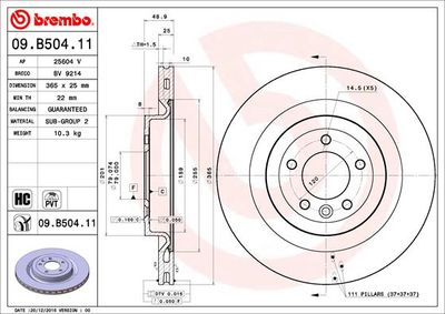 09B50411 BREMBO Тормозной диск