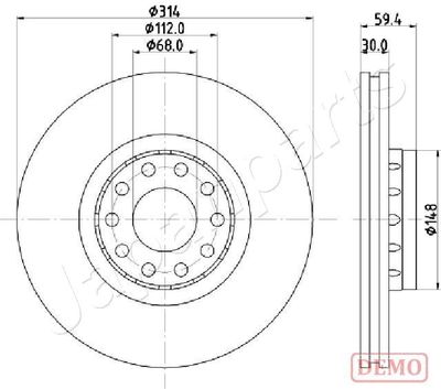 DI0924C JAPANPARTS Тормозной диск