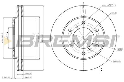 CD7818V BREMSI Тормозной диск