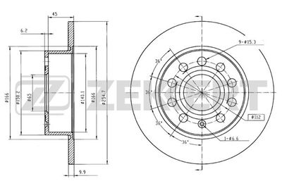 BS5044 ZEKKERT Тормозной диск