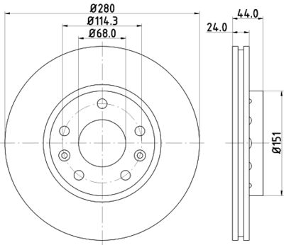 8DD355116151 HELLA Тормозной диск