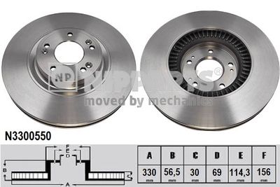 N3300550 NIPPARTS Тормозной диск