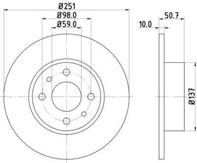 8DD355101101 HELLA Тормозной диск