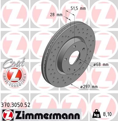 370305052 ZIMMERMANN Тормозной диск