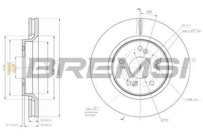 CD7820V BREMSI Тормозной диск