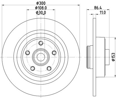 8DD355123321 HELLA Тормозной диск