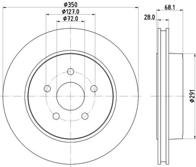 8DD355120911 HELLA Тормозной диск