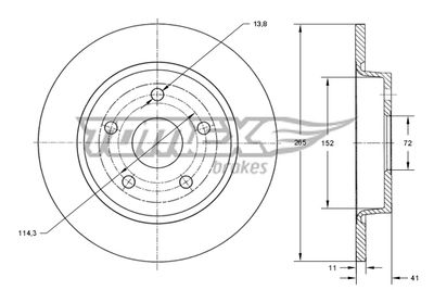 TX7320 TOMEX Brakes Тормозной диск