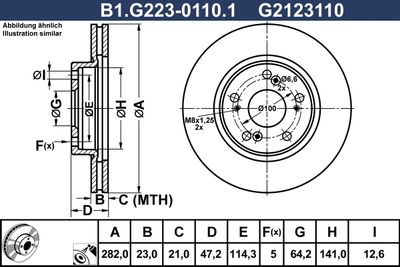 B1G22301101 GALFER Тормозной диск