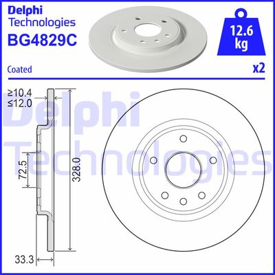 BG4829C DELPHI Тормозной диск