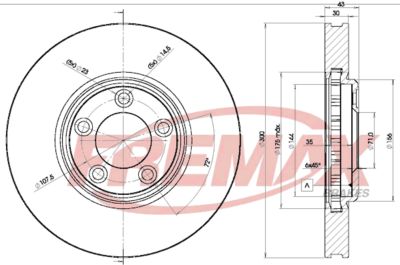 BD4088 FREMAX Тормозной диск