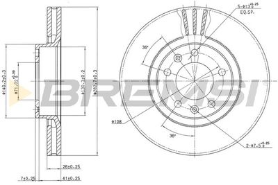 CD6264V BREMSI Тормозной диск