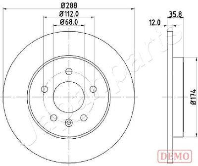 DP0908C JAPANPARTS Тормозной диск