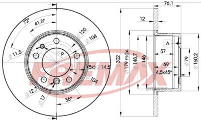 BD8042 FREMAX Тормозной диск