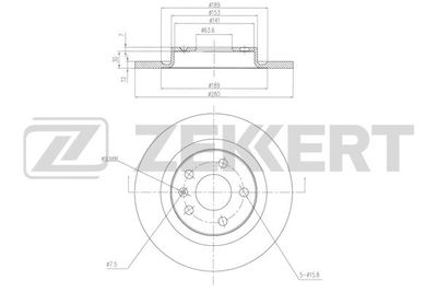 BS6431 ZEKKERT Тормозной диск