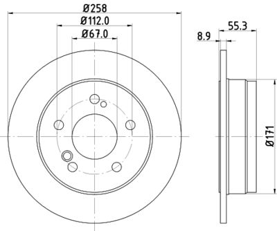 8DD355100961 HELLA PAGID Тормозной диск