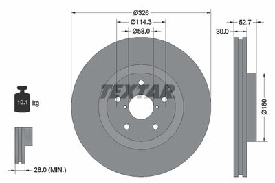 92194303 TEXTAR Тормозной диск