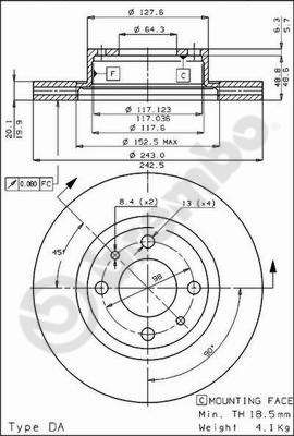 09428920 BREMBO Тормозной диск