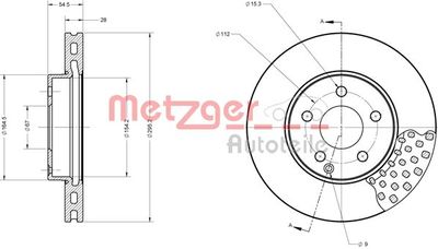 6110672 METZGER Тормозной диск