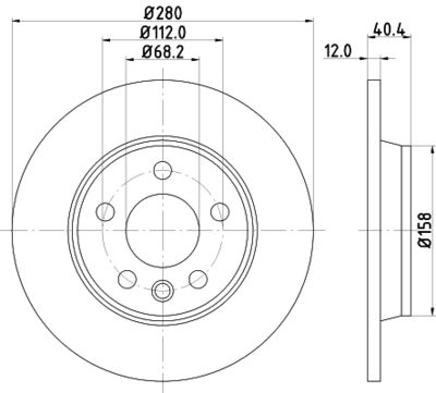 8DD355105611 HELLA PAGID Тормозной диск