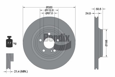 BDS2301HC BENDIX Braking Тормозной диск