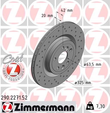 290227152 ZIMMERMANN Тормозной диск