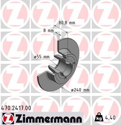 470241700 ZIMMERMANN Тормозной диск