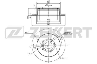 BS5706 ZEKKERT Тормозной диск