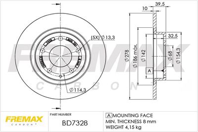 BD7328 FREMAX Тормозной диск