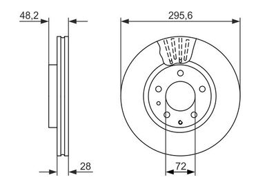 0986479758 BOSCH Тормозной диск