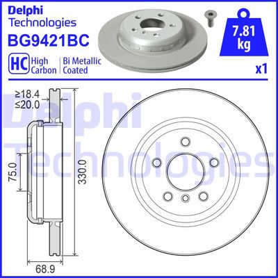BG9421BC DELPHI Тормозной диск