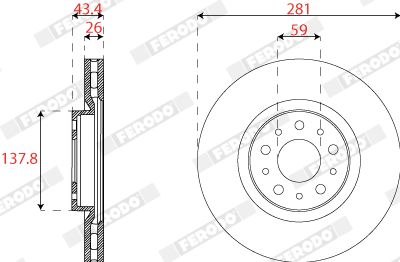 DDF2776C FERODO Тормозной диск