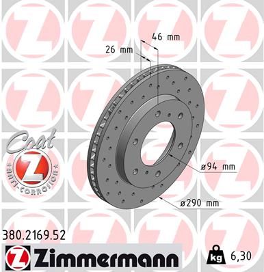 380216952 ZIMMERMANN Тормозной диск