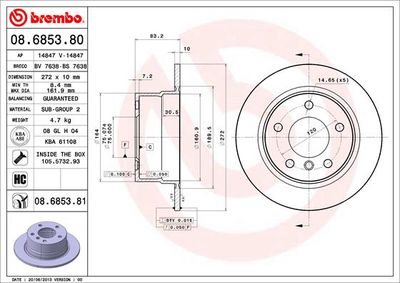 BS7638 BRECO Тормозной диск