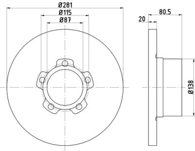 MDC166 MINTEX Тормозной диск