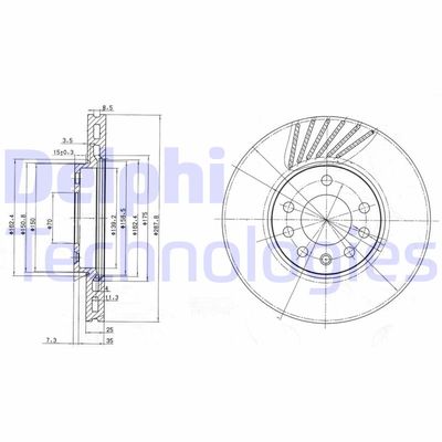 BG3142C DELPHI Тормозной диск