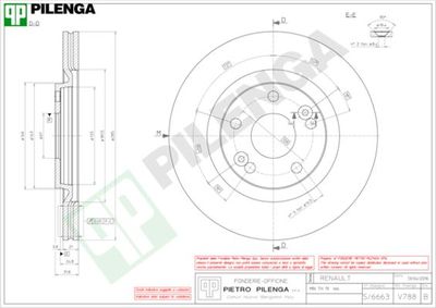 V788 PILENGA Тормозной диск