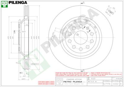 V222 PILENGA Тормозной диск