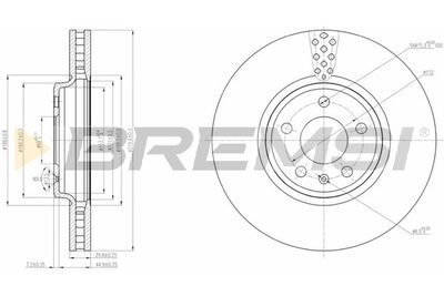 CD7664V BREMSI Тормозной диск