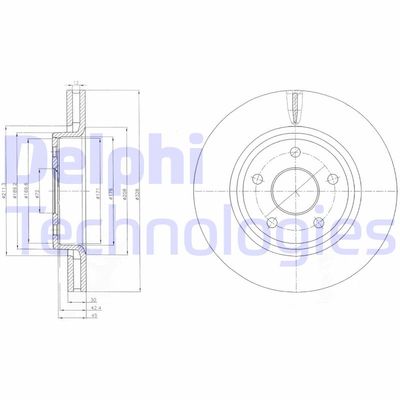 BG9058 DELPHI Тормозной диск