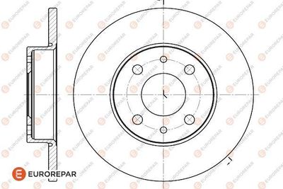 1618870080 EUROREPAR Тормозной диск