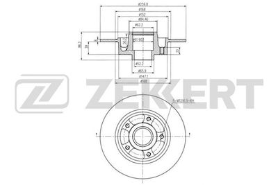 BS5878BZ ZEKKERT Тормозной диск