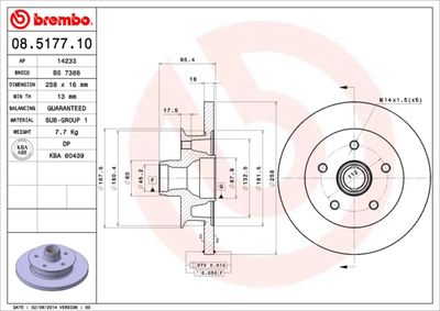 08517710 BREMBO Тормозной диск