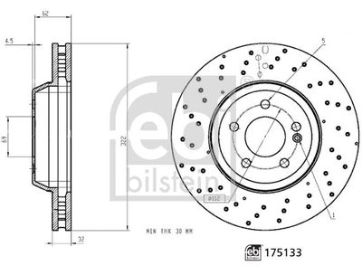 175133 FEBI BILSTEIN Тормозной диск