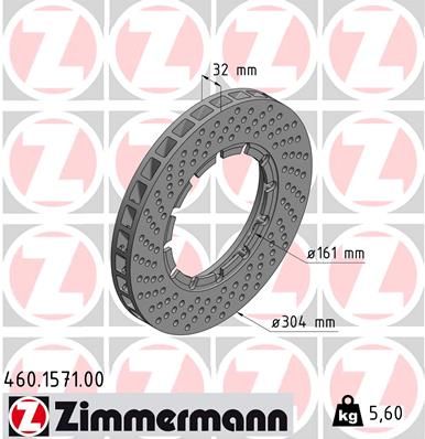 460157100 ZIMMERMANN Тормозной диск