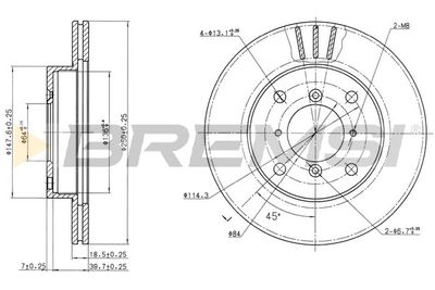 CD6400V BREMSI Тормозной диск